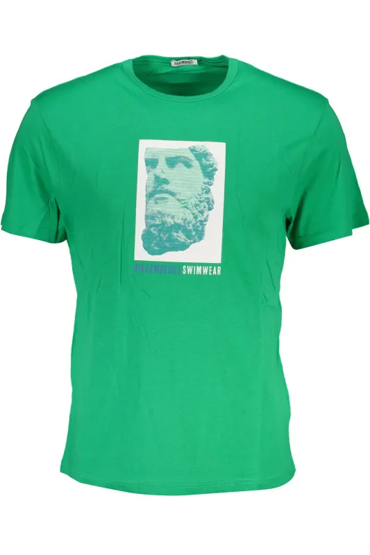 BIKKEMBERGS GREEN MEN S SHORT SLEEVE T-SHIRT sold by Siebentaschen