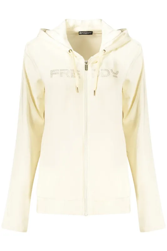 FREDDY WOMEN S WHITE ZIP-UP SWEATSHIRT sold by Siebentaschen