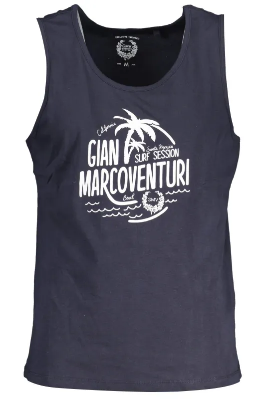 GIAN MARCO VENTURI MEN S BLUE TANK TOP sold by Siebentaschen