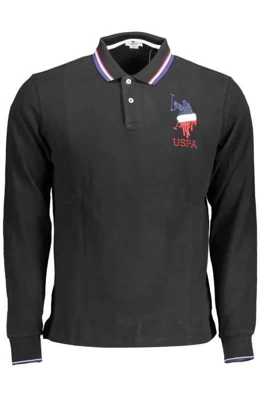 US POLO MEN S LONG SLEEVED POLO BLACK sold by Siebentaschen