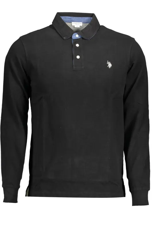US POLO MEN S LONG SLEEVED POLO BLACK sold by Siebentaschen