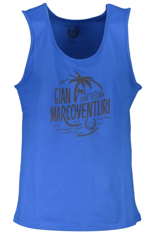GIAN MARCO VENTURI MAN BLUE TANK TOP sold by Siebentaschen