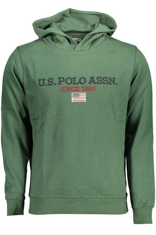 US POLO SWEATSHIRT WITHOUT ZIP GREEN MAN made by Siebentaschen