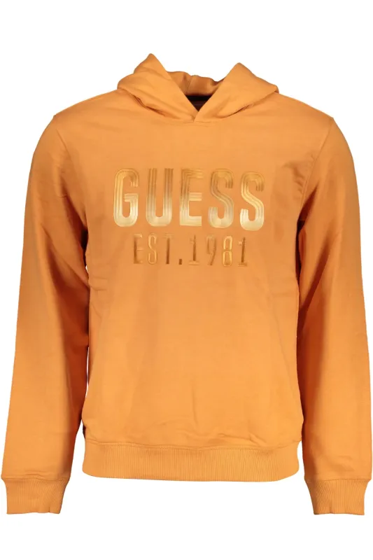 GUESS JEANS MEN S ORANGE ZIPLESS SWEATSHIRT made by Guess