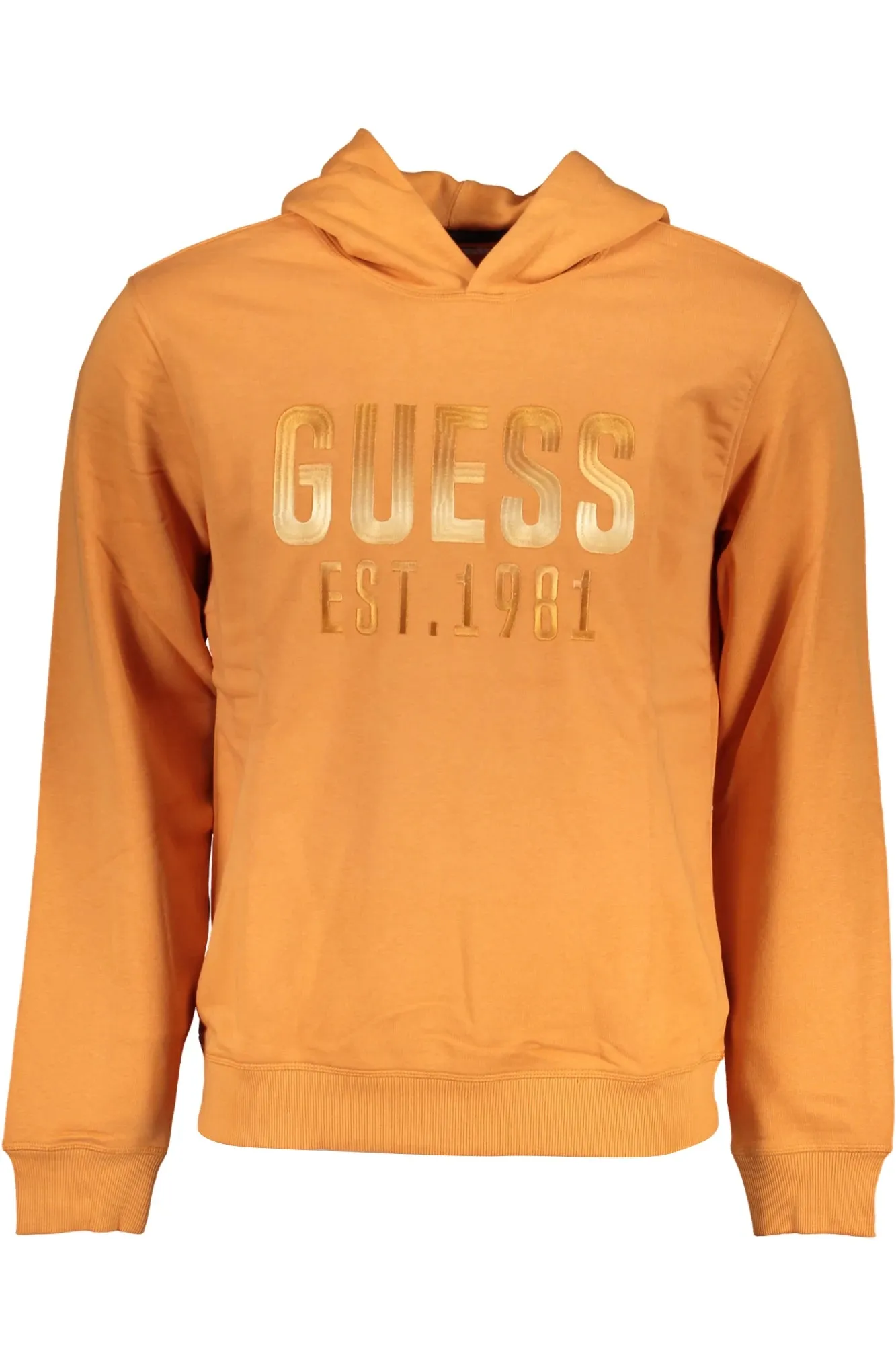 GUESS JEANS MEN S ORANGE ZIPLESS SWEATSHIRT sold by Siebentaschen