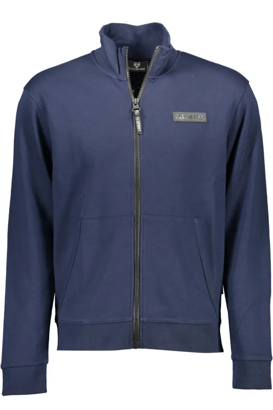PLEIN SPORT MEN S BLUE SWEATSHIRT WITH ZIP sold by Siebentaschen