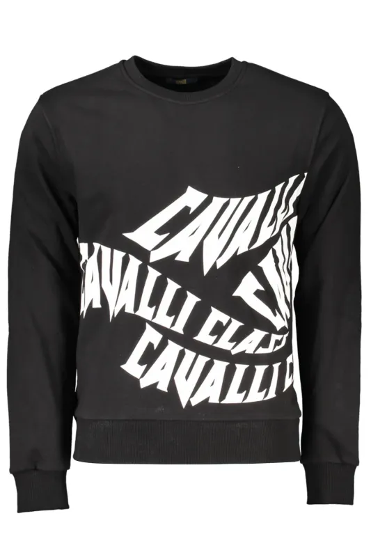 CAVALLI CLASS SWEATSHIRT WITHOUT ZIP BLACK MAN sold by Siebentaschen