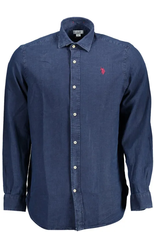 US POLO SHIRT LONG SLEEVE MAN BLUE sold by Siebentaschen