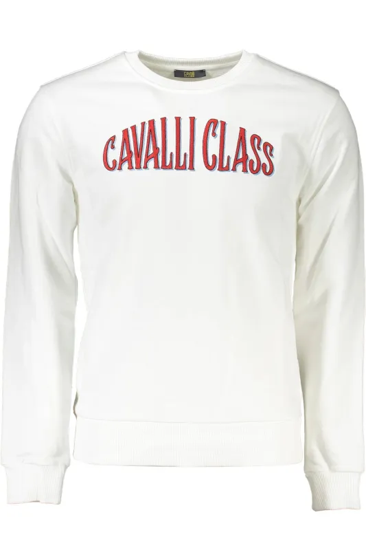 CAVALLI CLASS SWEATSHIRT WITHOUT ZIP MAN WHITE made by Siebentaschen