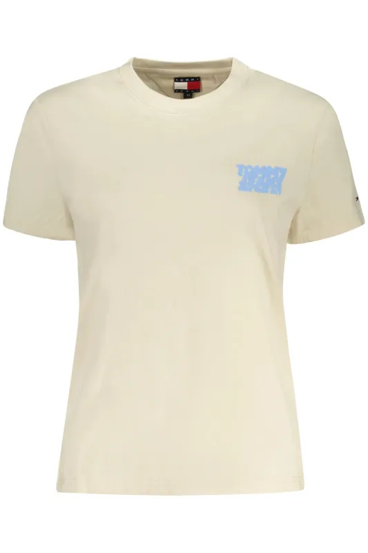 TOMMY HILFIGER SHORT SLEEVE T-SHIRT WOMEN BEIGE sold by Siebentaschen