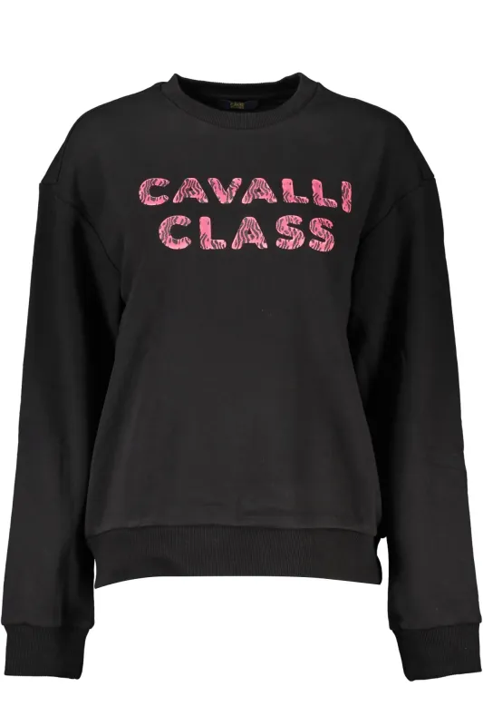 CAVALLI CLASS BLACK SWEATSHIRT WITHOUT ZIP sold by Siebentaschen