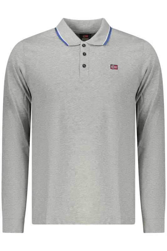 NORWAY 1963 MEN S LONG-SLEEVED POLO SHIRT, GREY sold by Siebentaschen