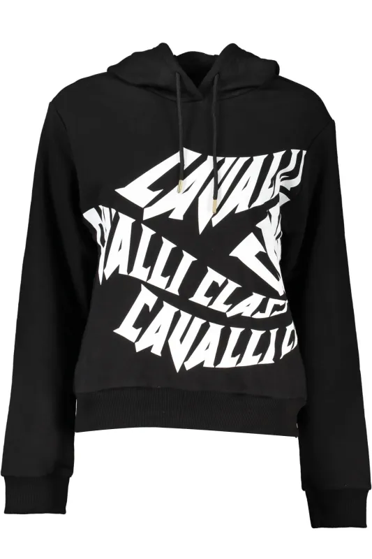 CAVALLI CLASS BLACK SWEATSHIRT WITHOUT ZIP sold by Siebentaschen