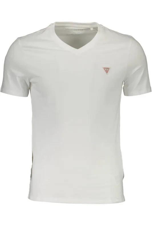 GUESS JEANS SHORT SLEEVE T-SHIRT MEN WHITE made by Guess