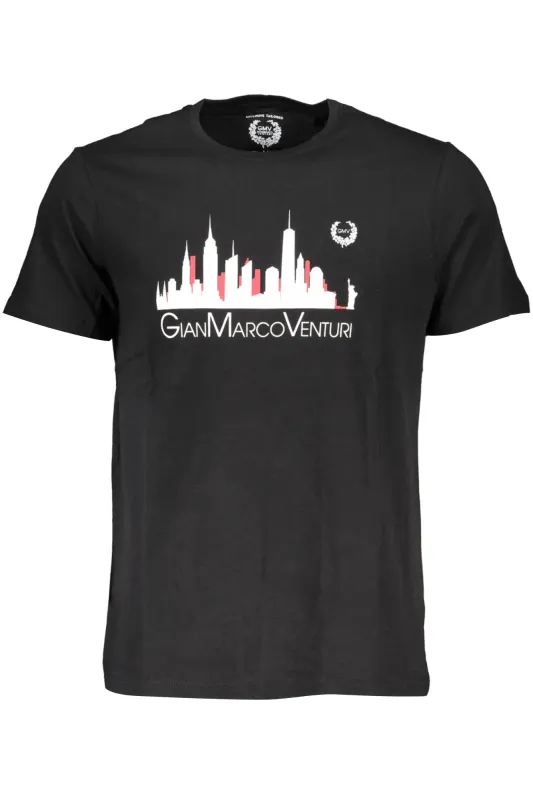 GIAN MARCO VENTURI BLACK MAN SHORT SLEEVE T-SHIRT sold by Siebentaschen