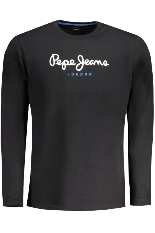 PEPE JEANS MEN S LONG-SLEEVED T-SHIRT BLACK sold by Siebentaschen