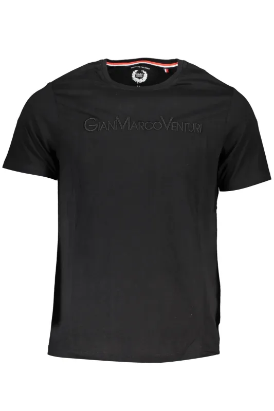 GIAN MARCO VENTURI BLACK MAN SHORT SLEEVE T-SHIRT sold by Siebentaschen