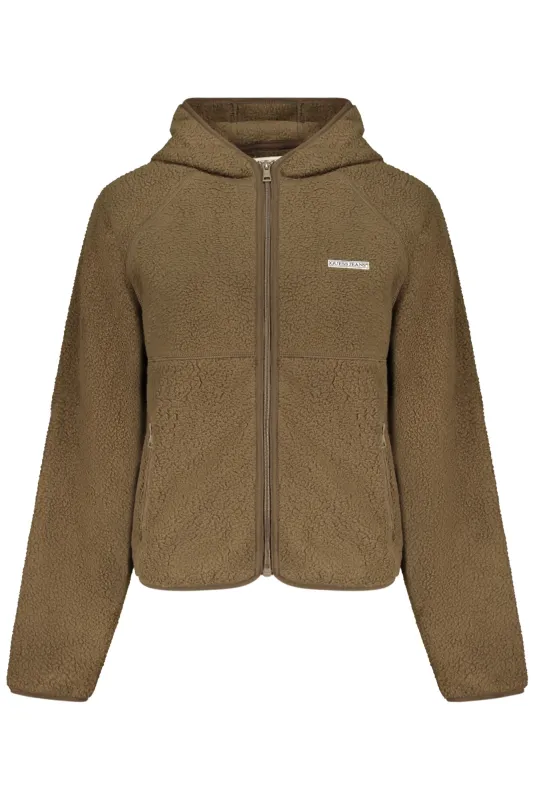 GUESS JEANS WOMEN S BROWN ZIP-UP SWEATSHIRT sold by Siebentaschen