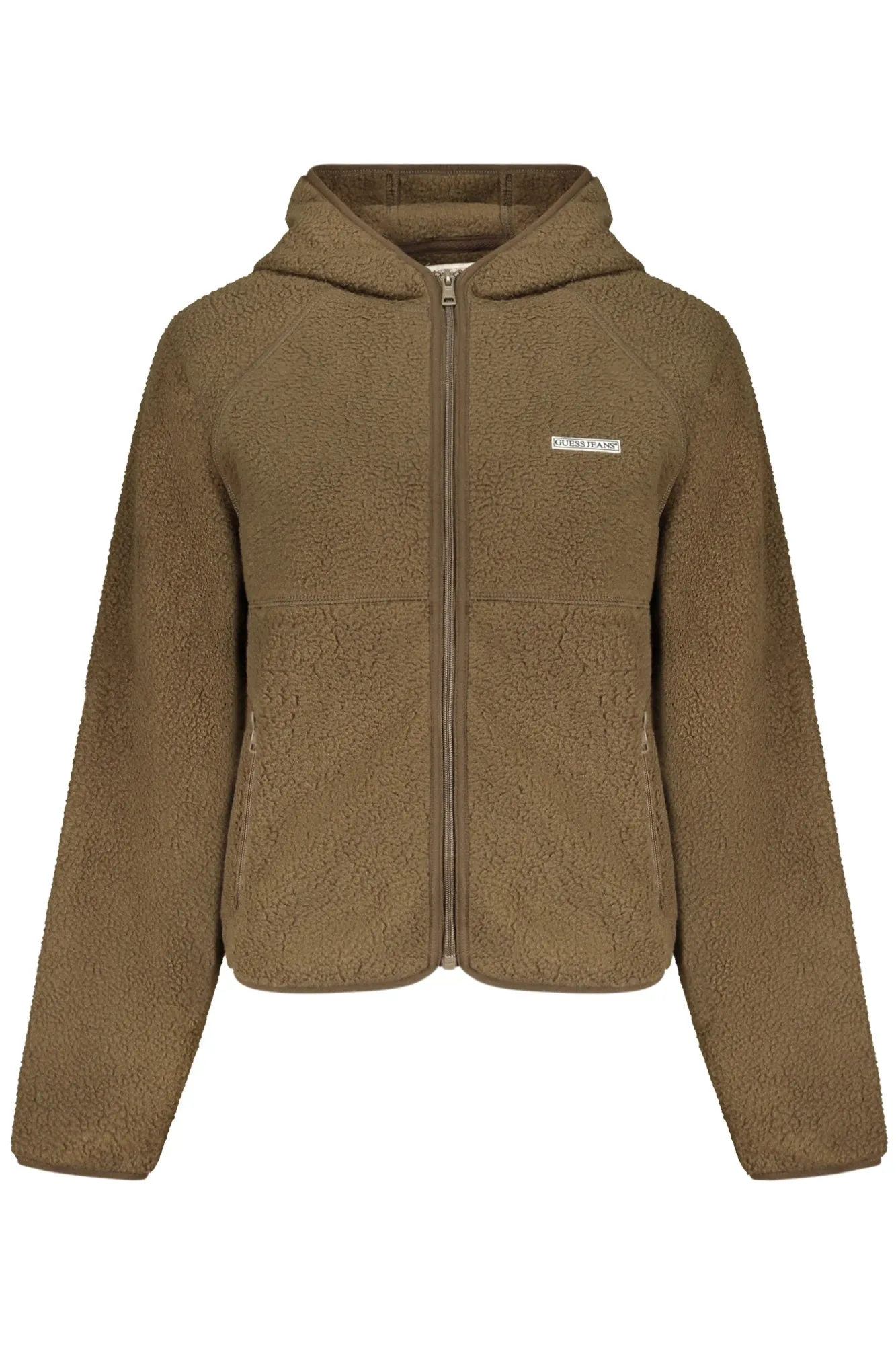 GUESS JEANS WOMEN S BROWN ZIP-UP SWEATSHIRT sold by Siebentaschen