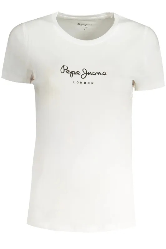 PEPE JEANS WOMEN S SHORT SLEEVE T-SHIRT WHITE sold by Siebentaschen