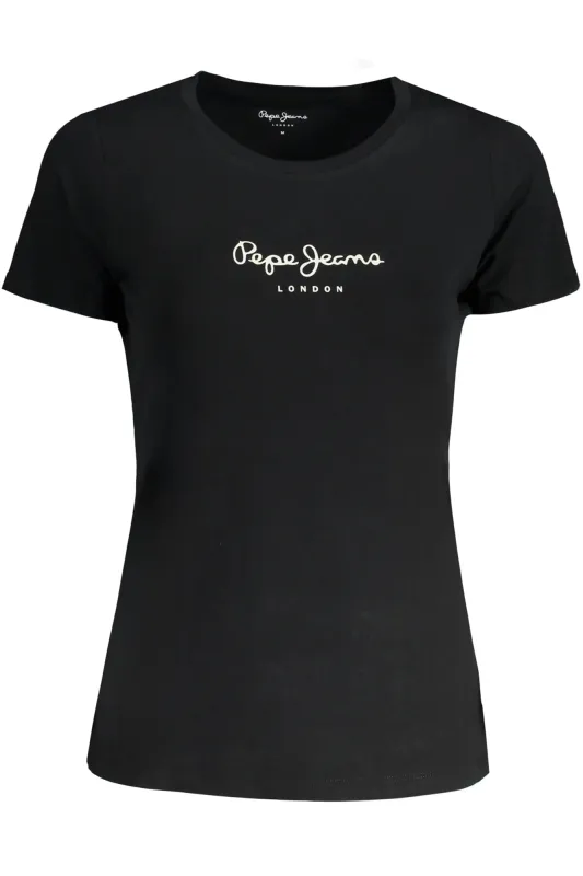 PEPE JEANS WOMEN S SHORT SLEEVE T-SHIRT BLACK sold by Siebentaschen