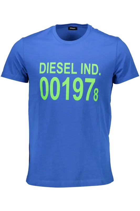 DIESEL MEN S SHORT SLEEVE T-SHIRT BLUE made by Diesel