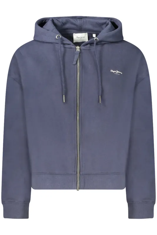 PEPE JEANS WOMEN S BLUE ZIP-UP SWEATSHIRT made by Pepe Jeans