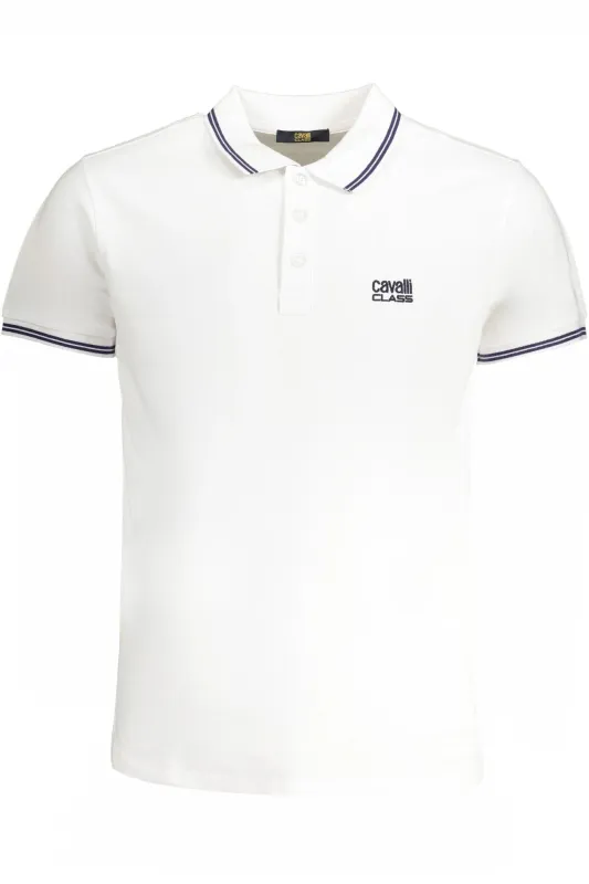 CAVALLI CLASS MEN S WHITE SHORT SLEEVED POLO SHIRT sold by Siebentaschen