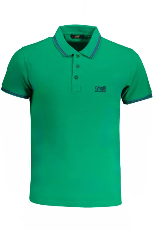 CAVALLI CLASS MEN S GREEN SHORT SLEEVED POLO SHIRT sold by Siebentaschen