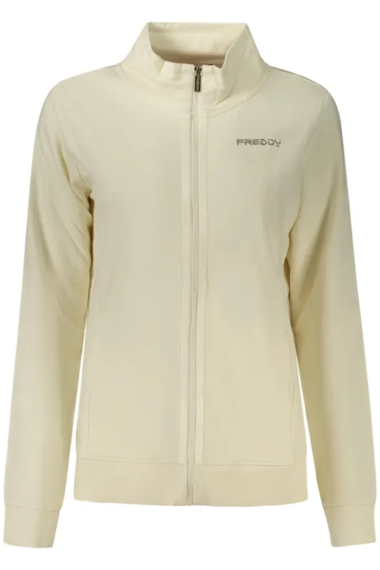 FREDDY WOMEN S WHITE ZIP-UP SWEATSHIRT sold by Siebentaschen
