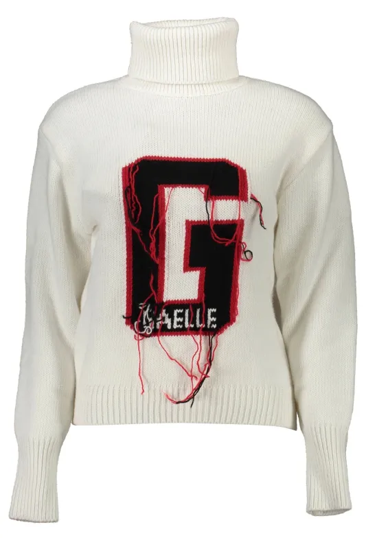 GAELLE PARIS WHITE WOMAN SWEATER sold by Siebentaschen
