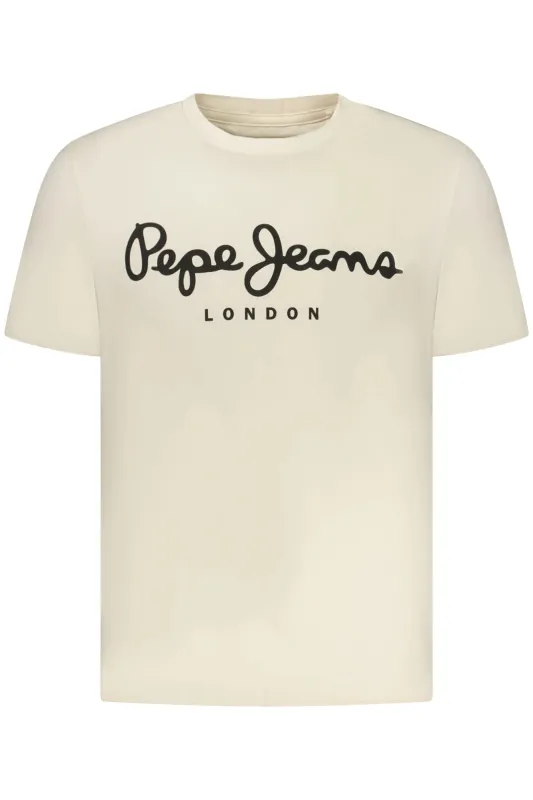 PEPE JEANS MEN S SHORT-SLEEVE T-SHIRT, BEIGE sold by Siebentaschen