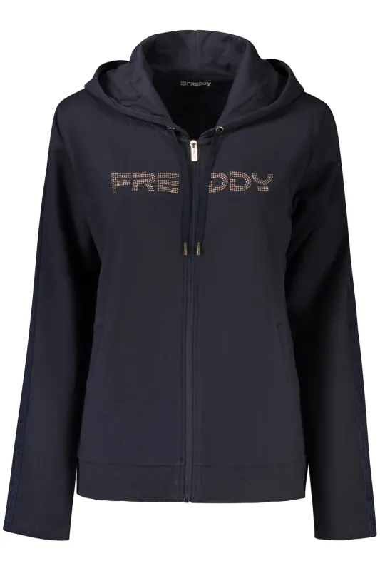 FREDDY WOMEN S BLUE ZIP-UP SWEATSHIRT sold by Siebentaschen