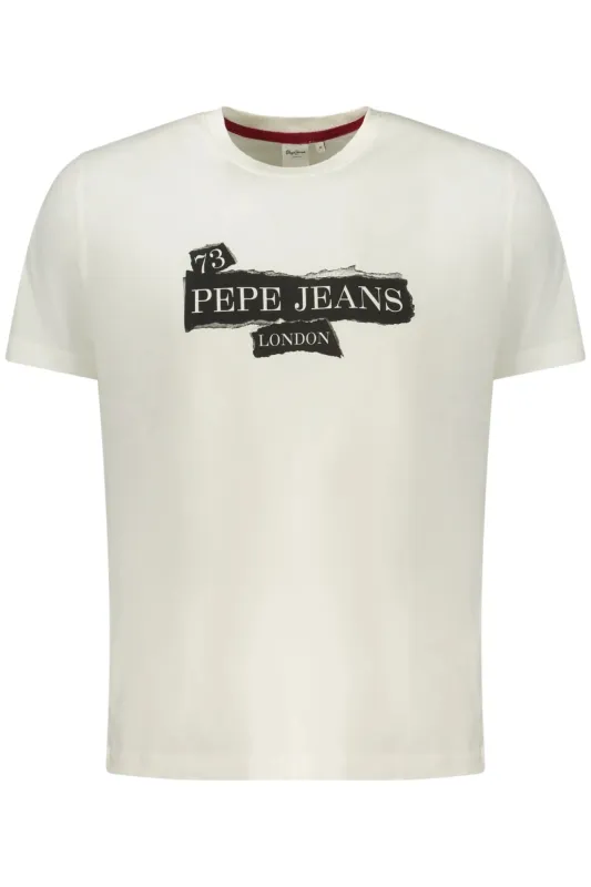 PEPE JEANS MEN S SHORT-SLEEVED T-SHIRT WHITE sold by Siebentaschen