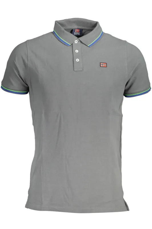 NORWAY 1963 MEN S SHORT SLEEVE POLO SHIRT GREY sold by Siebentaschen