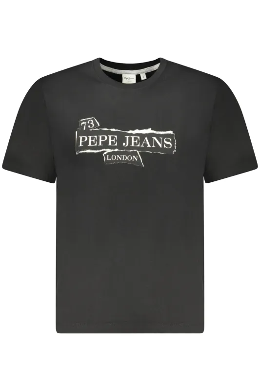 PEPE JEANS MEN S SHORT-SLEEVED T-SHIRT BLACK sold by Siebentaschen