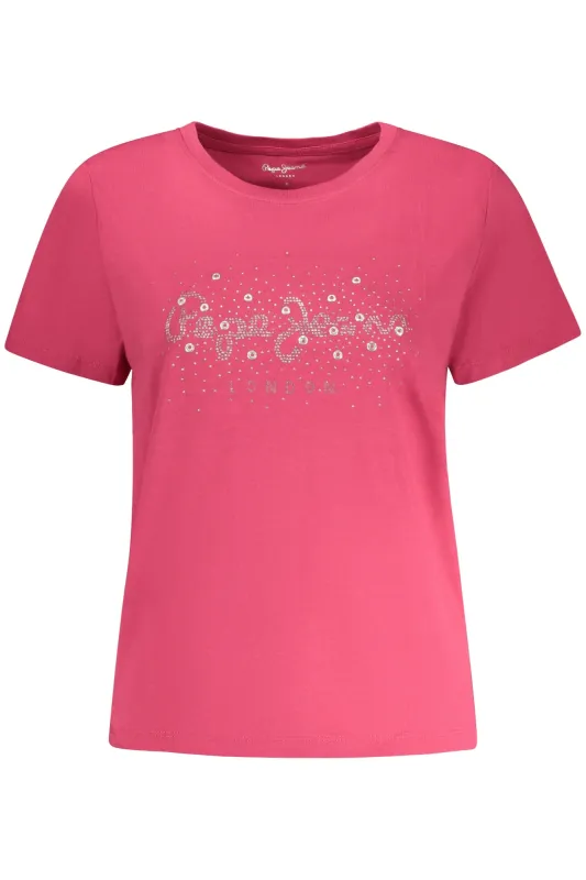 PEPE JEANS WOMEN S PINK SHORT-SLEEVE T-SHIRT made by Pepe Jeans