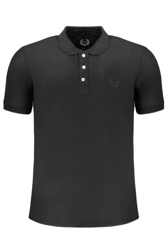 GIAN MARCO VENTURI MEN S BLACK SHORT SLEEVED POLO SHIRT made by Siebentaschen