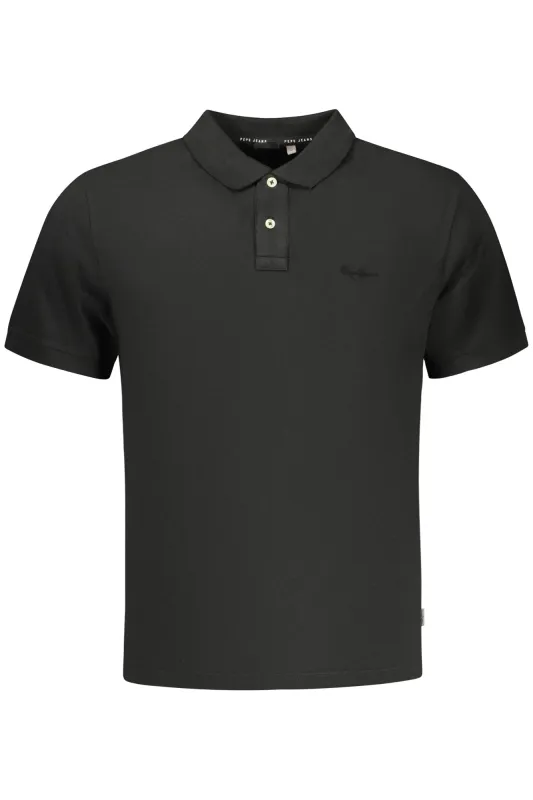 PEPE JEANS MEN S SHORT-SLEEVE POLO SHIRT, BLACK sold by Siebentaschen