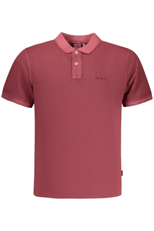 PEPE JEANS MEN S SHORT-SLEEVED POLO SHIRT, RED sold by Siebentaschen