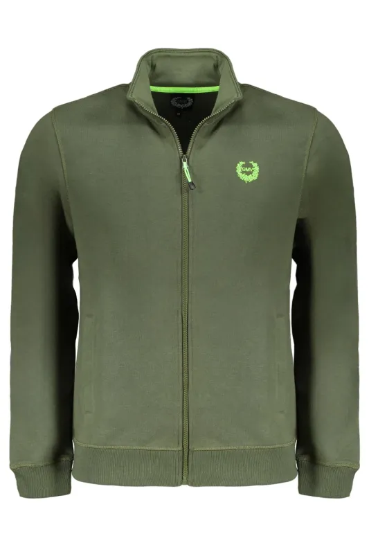 GIAN MARCO VENTURI MEN S GREEN ZIP SWEATSHIRT sold by Siebentaschen
