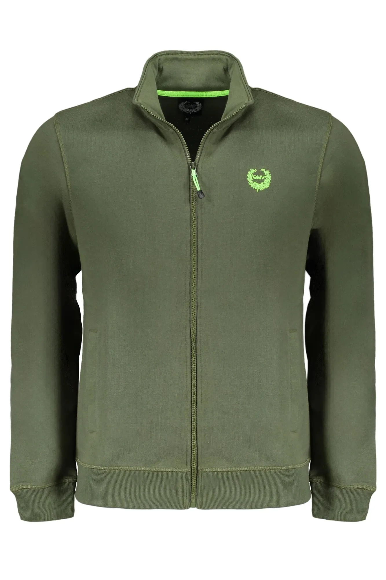 GIAN MARCO VENTURI MEN S GREEN ZIP SWEATSHIRT sold by Siebentaschen