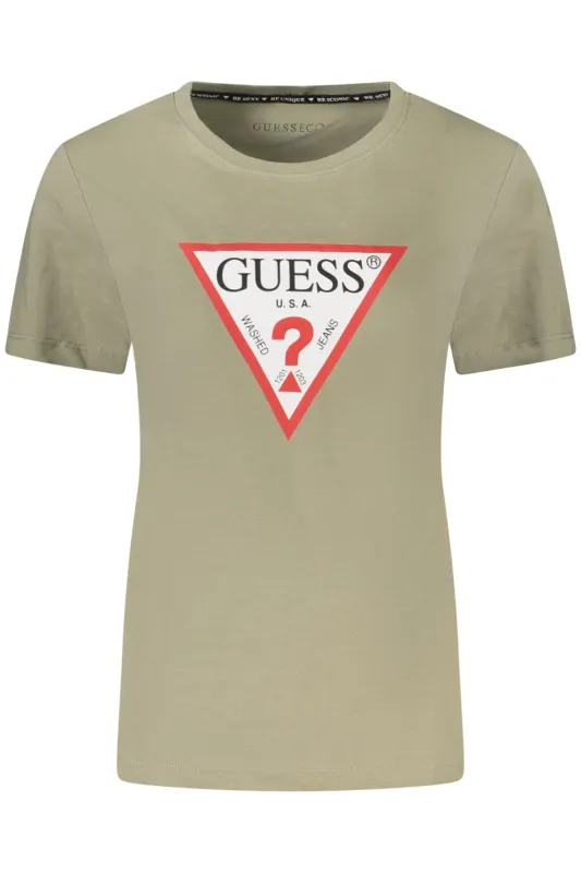 GUESS JEANS GREEN WOMEN S SHORT SLEEVE T-SHIRT made by Guess