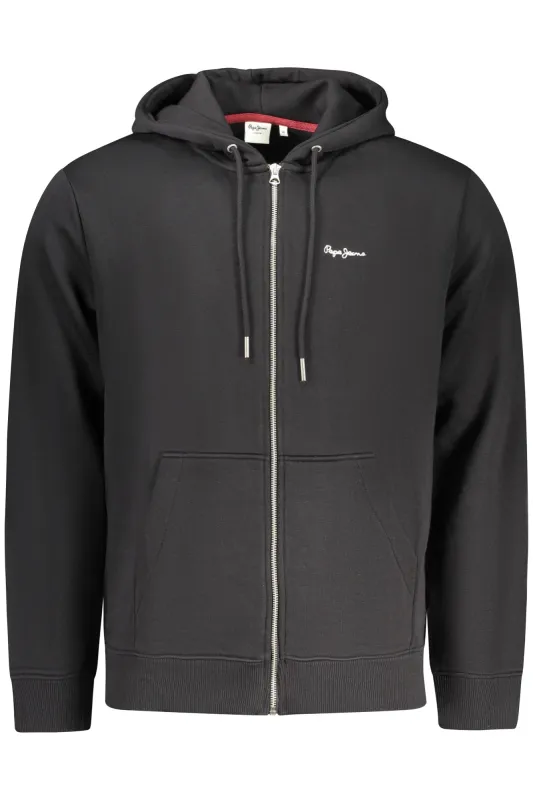 PEPE JEANS MEN S BLACK ZIP-UP SWEATSHIRT sold by Siebentaschen