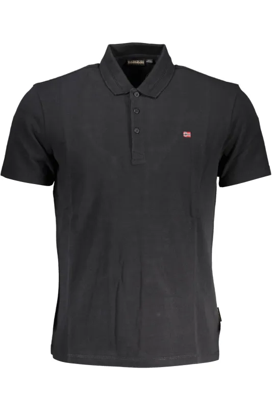NAPAPIJRI POLO SHORT SLEEVE MEN BLACK sold by Siebentaschen