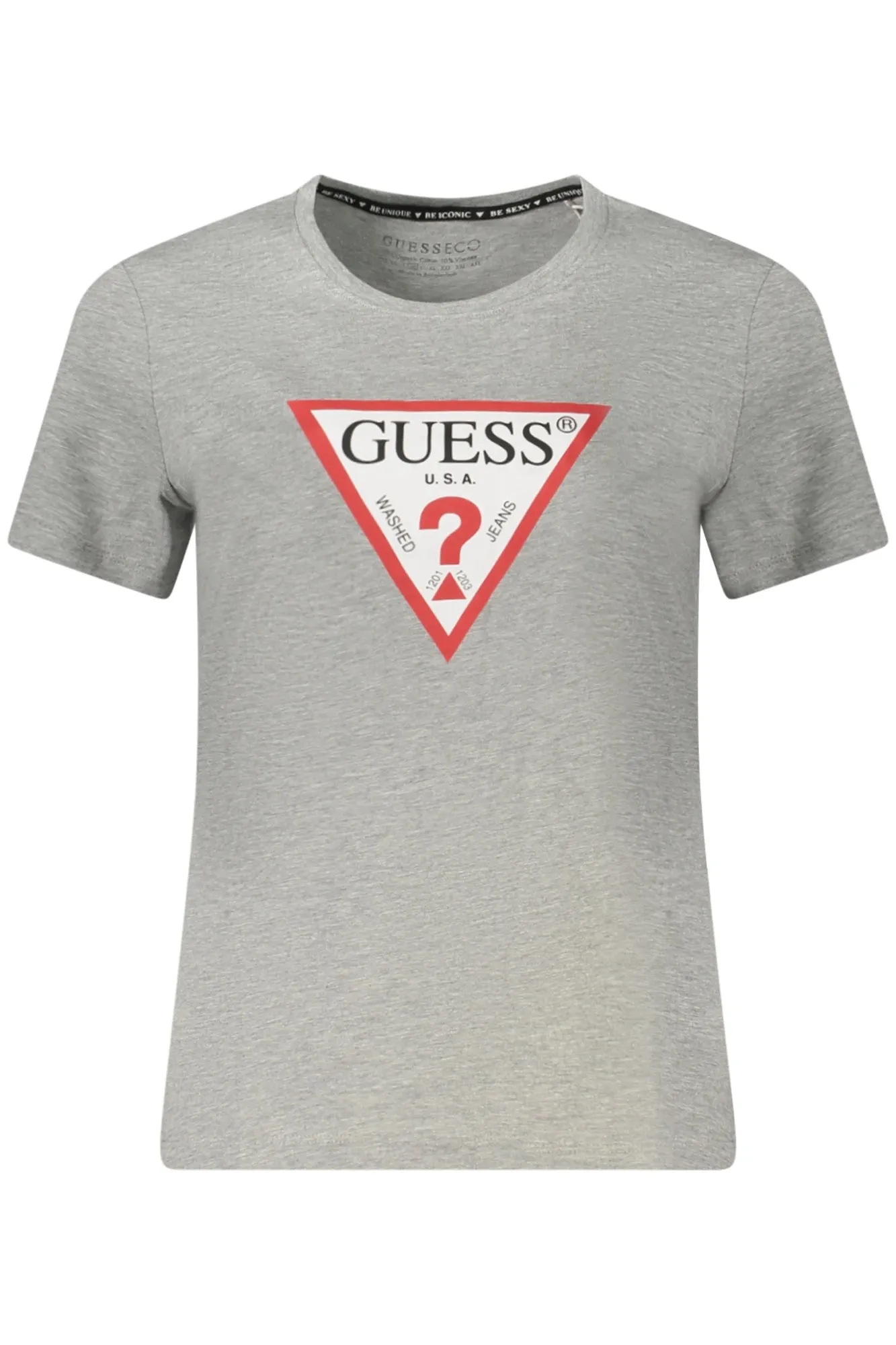 GUESS JEANS SHORT SLEEVE T-SHIRT WOMEN GREY sold by Siebentaschen