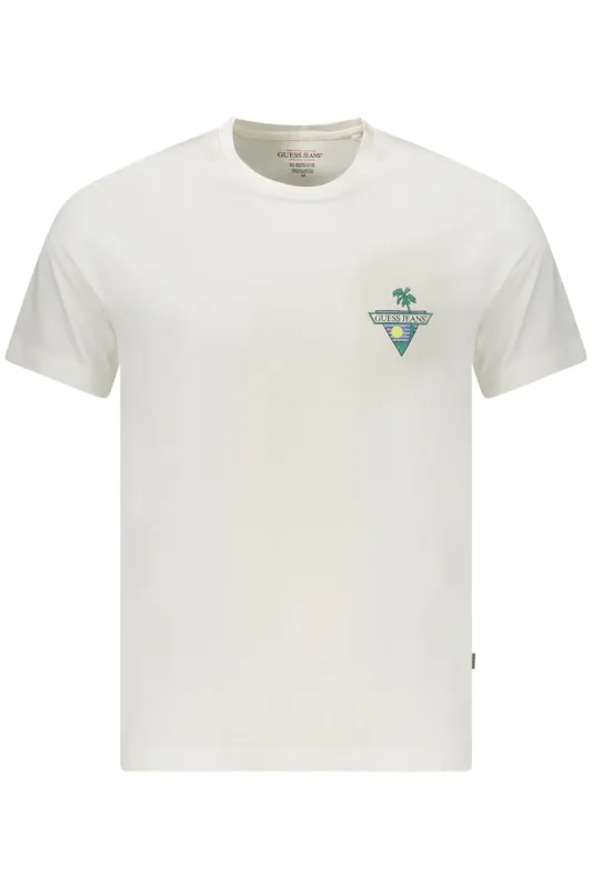 GUESS JEANS SHORT SLEEVE T-SHIRT MEN WHITE made by Guess