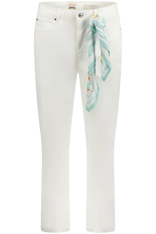 GUESS JEANS WOMEN S WHITE DENIM JEANS made by Guess
