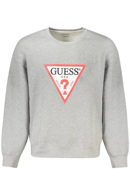 GUESS JEANS SWEATSHIRT WITHOUT ZIP MEN GREY sold by Siebentaschen