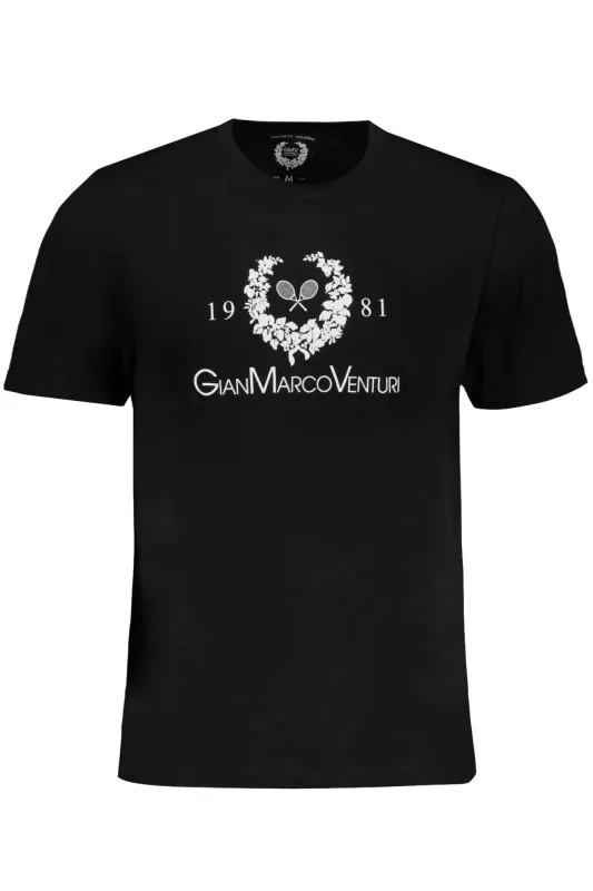 GIAN MARCO VENTURI MEN S SHORT SLEEVED T-SHIRT BLACK sold by Siebentaschen